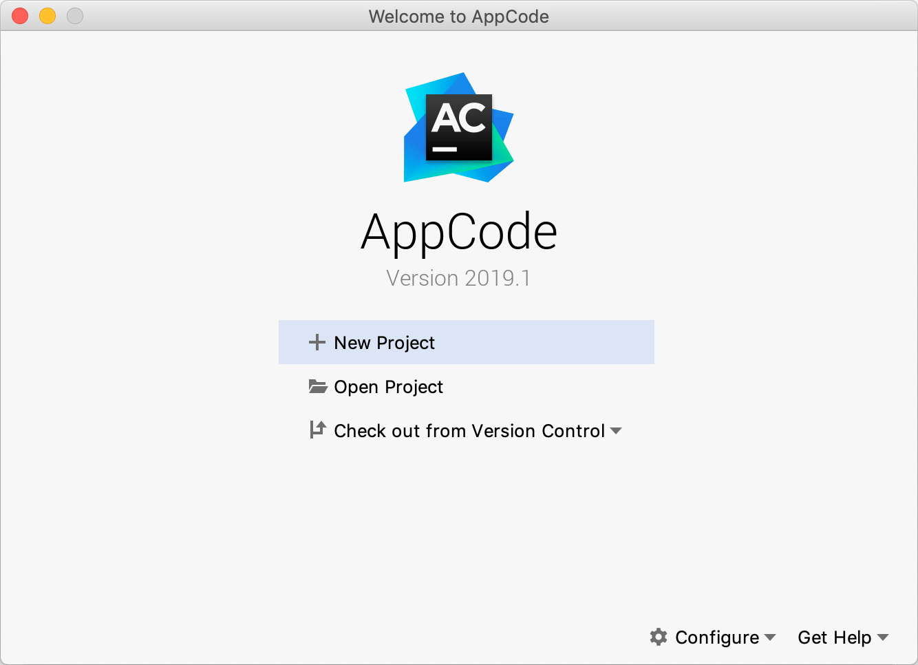 ようこそ画面 Welcome screen