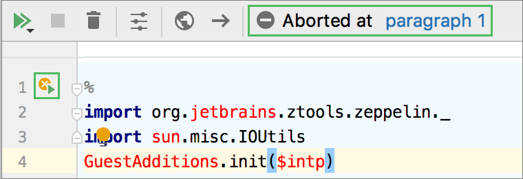 エラーが発生した実行 Execution with errors occurred