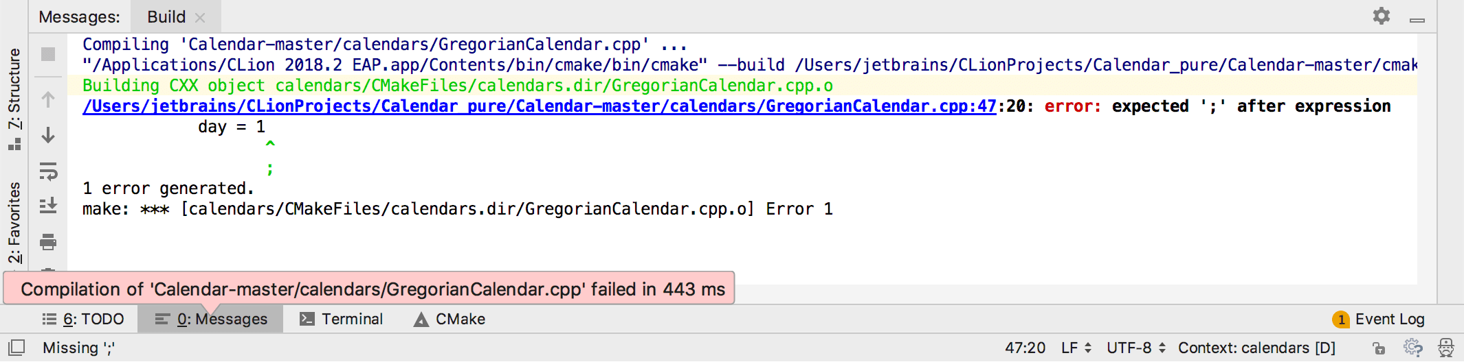 再コンパイルに失敗しました Recompilation failed