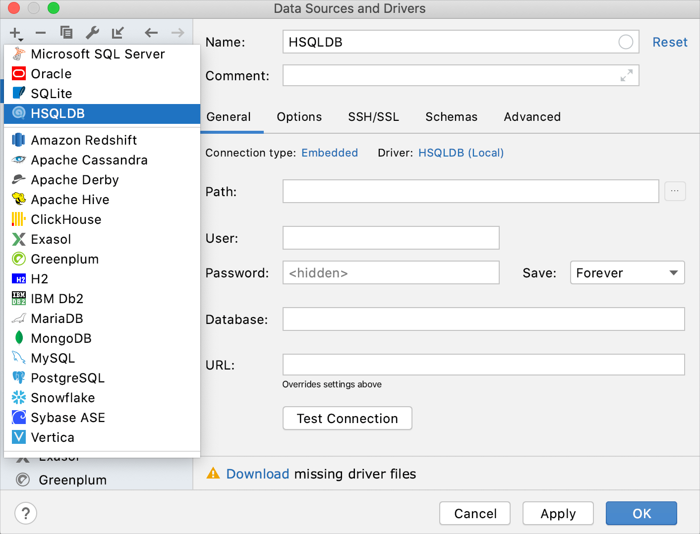 HSQLDB との統合 Integration with HSQLDB