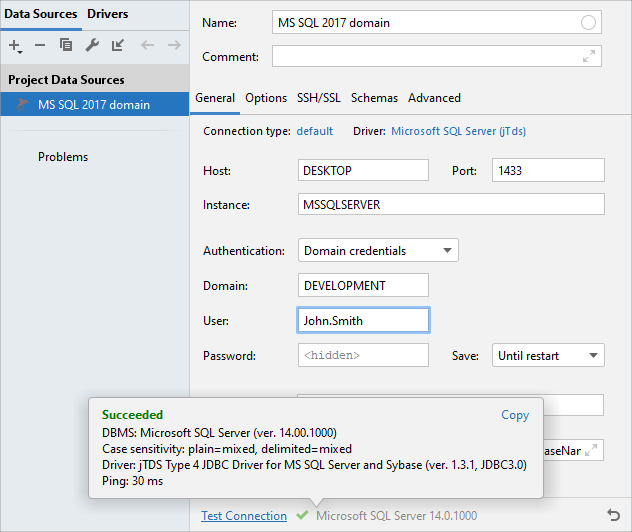 SQL Server認証を使用して接続する Connect by using SQL Server authentication