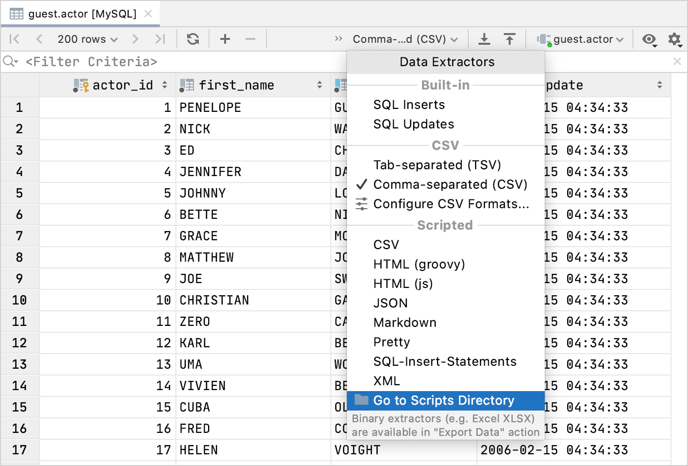 スクリプト・ディレクトリに移動 Go to scripts directory