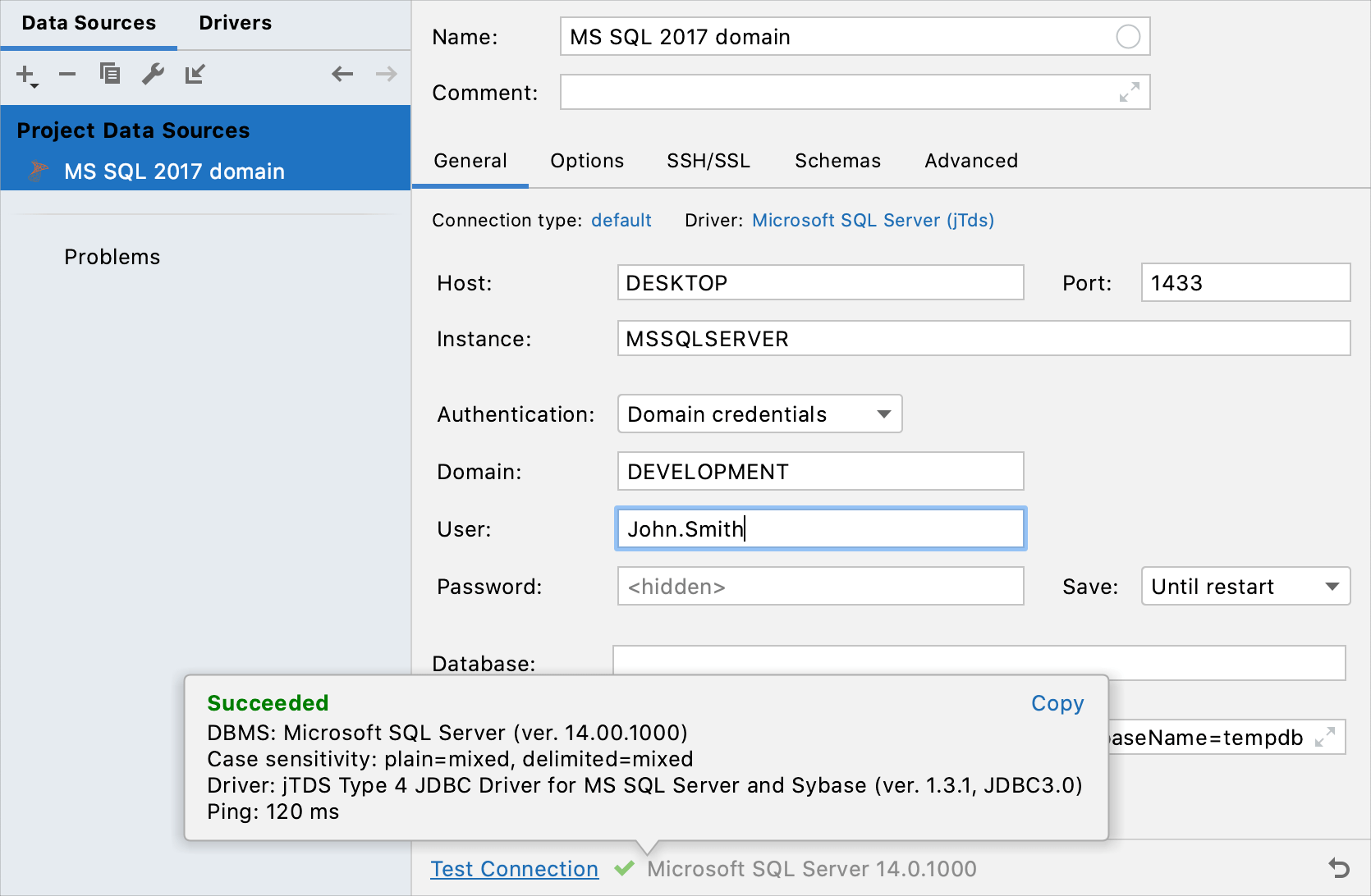 SQL Server認証を使用して接続する Connect by using SQL Server authentication