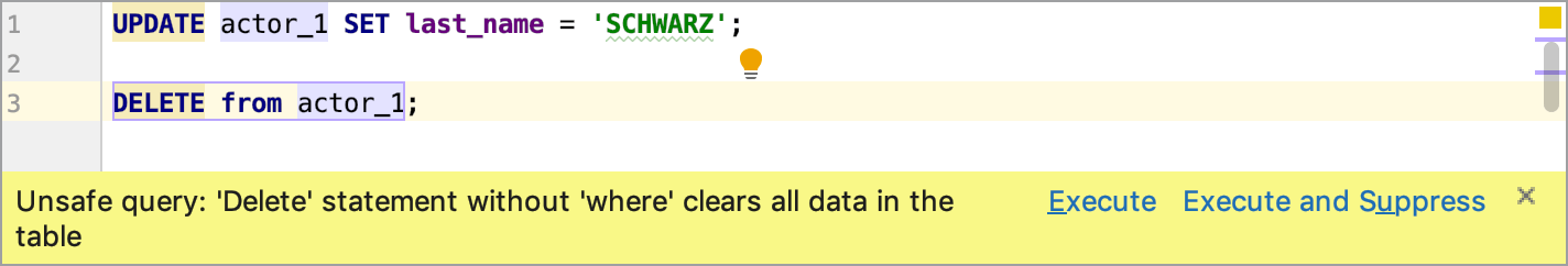 WHEREなしでDELETEとUPDATEを実行したときの通知 Notification when you run DELETE and UPDATE without WHERE