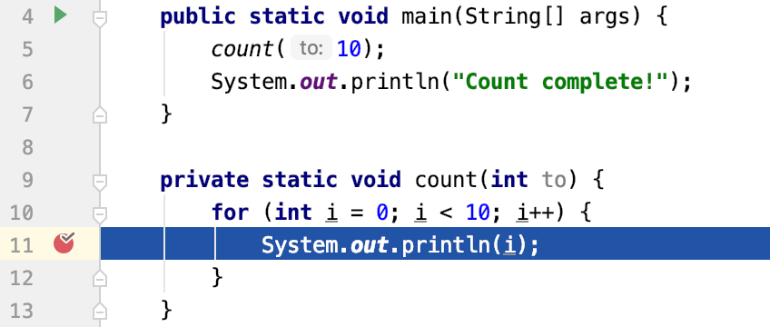 ステップアウトは、メソッドが完了するまで実行を継続する Step out continues the execution until the method is complete