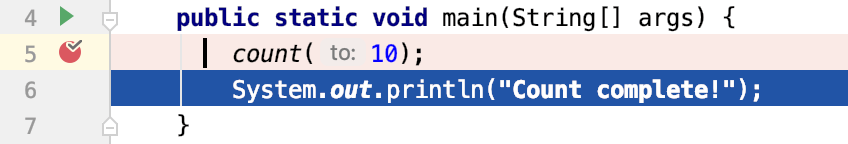 次のコード行にステップオーバーしました Step over took us to the next line of code