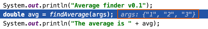 インラインデバッグでは、それぞれの変数が使用されている行に変数値が表示されます Inline debugging shows variable values right at the line where the respective variables are used