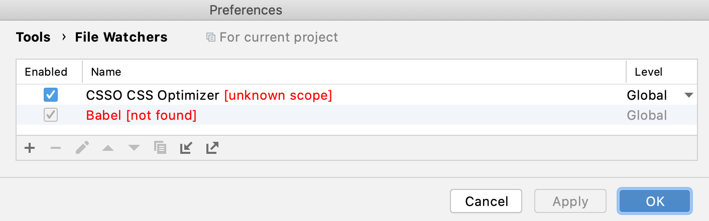 ファイル監視エラーメッセージ File Watcher Error Message