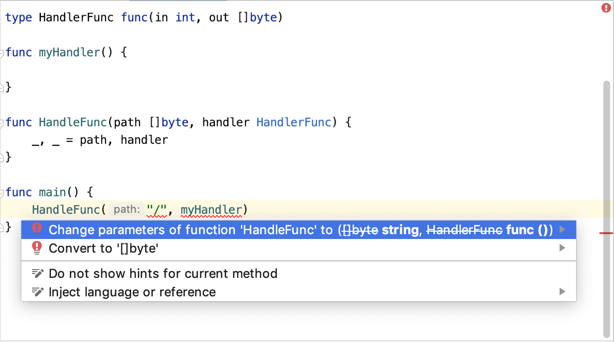 パラメータタイプを変更する Change the parameter type