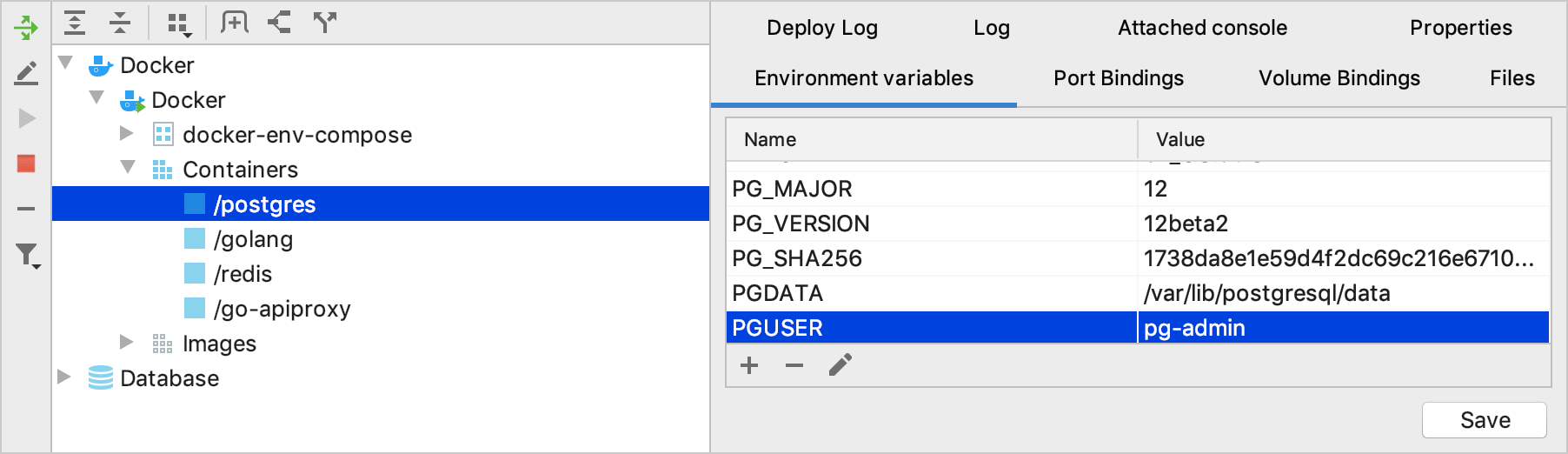 環境変数タブ The Environment Variables tab