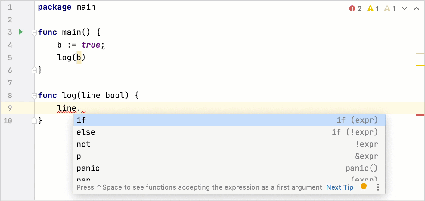 Example of postfix completion
