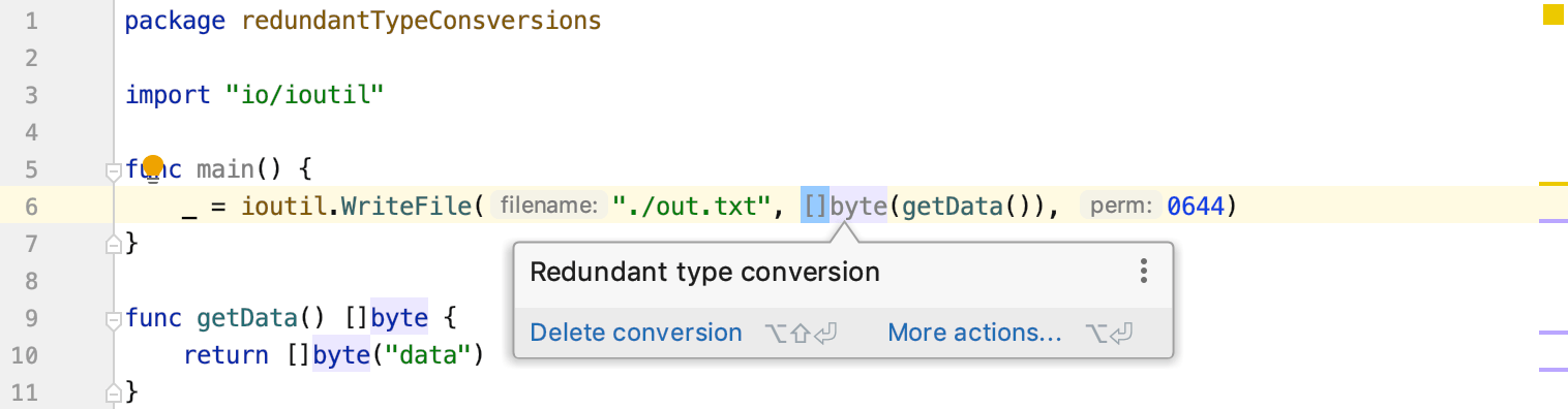 冗長な型変換 Redundant type conversions