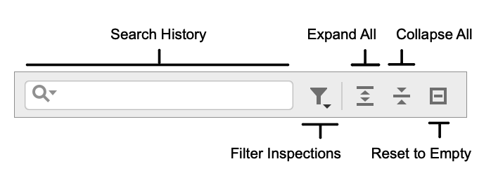 インスペクションツールバー Inspections toolbar