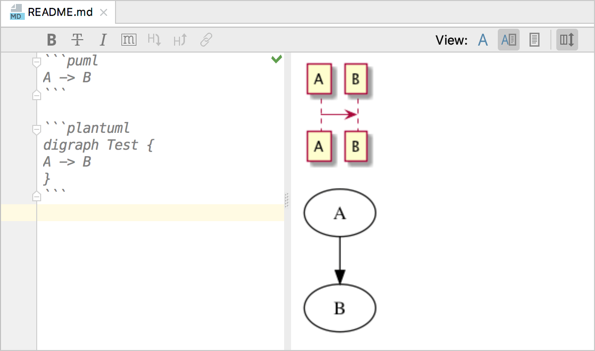 マークダウンのPlantUMLダイアグラム PlantUML diagrams in markdown