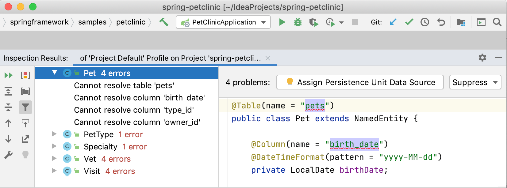 IntelliJ IDEAでのコードの分析 Analysing code in IntelliJ IDEA
