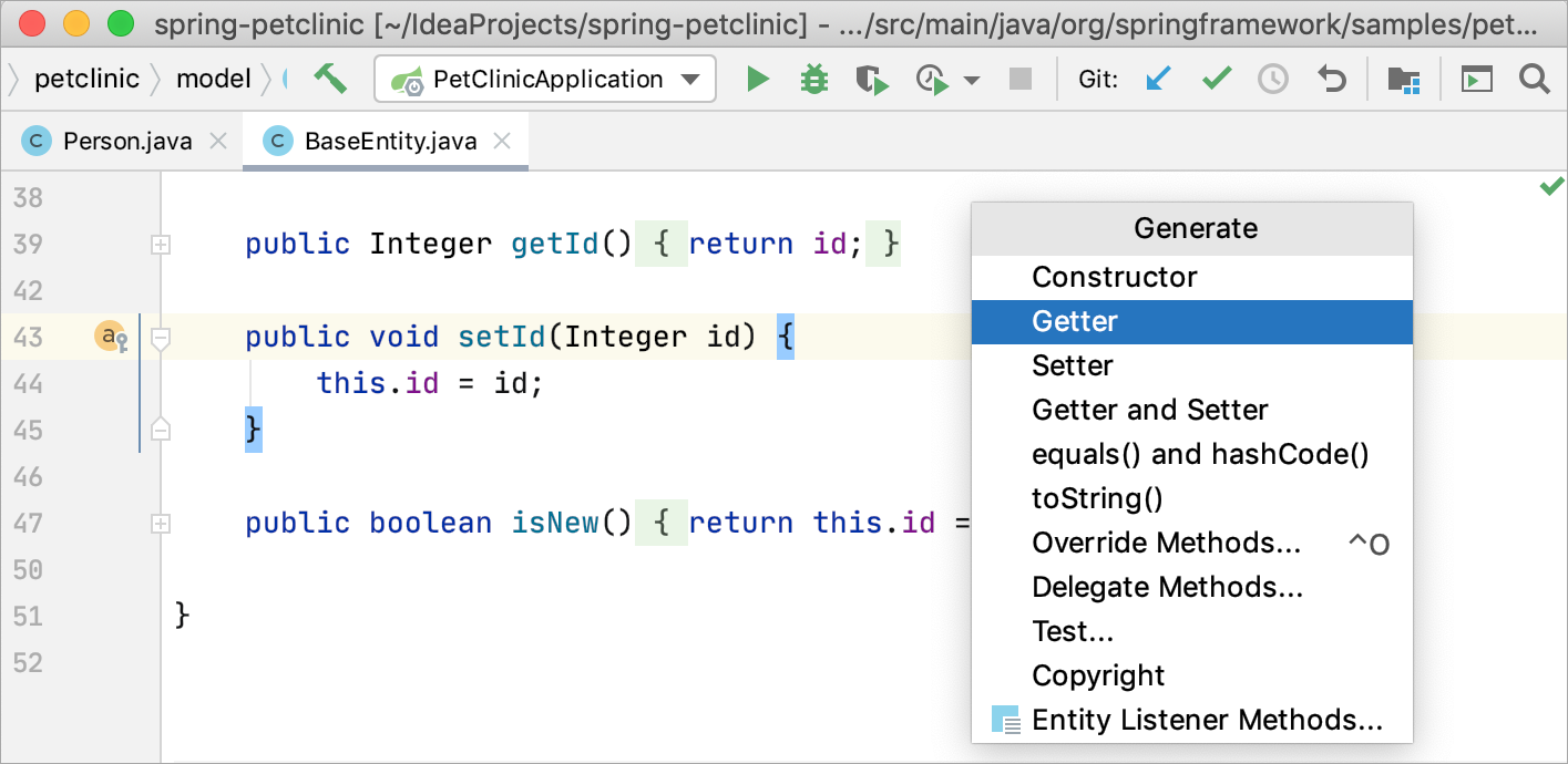 コードの生成 Generating code