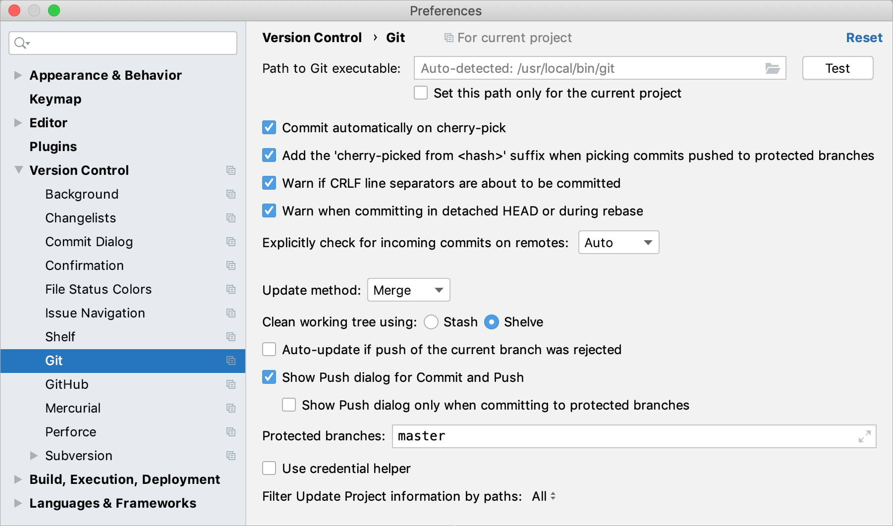VCS設定の編集 Editing VCS settings
