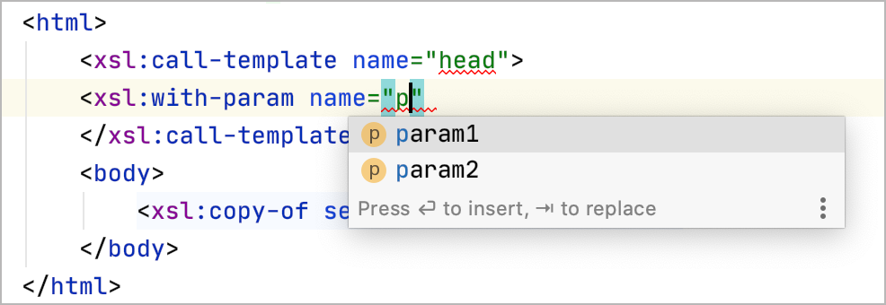 パラメーター補完 Parameter Completion
