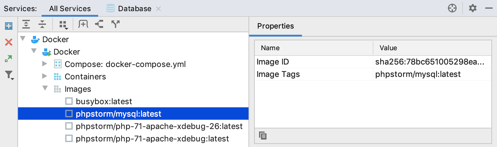 Dockerイメージのプロパティ Docker image properties