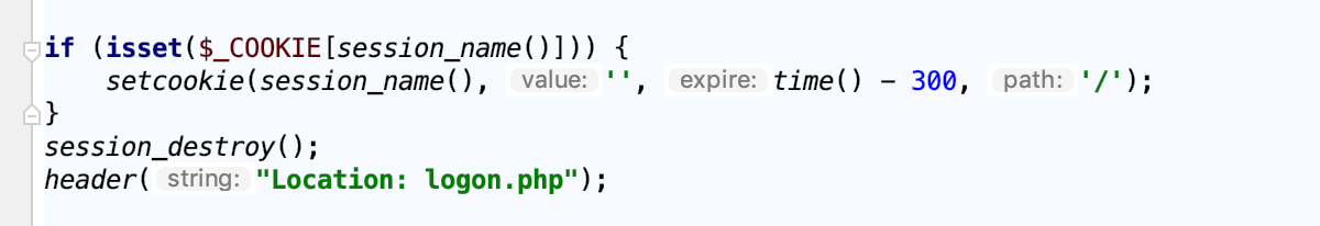 パラメーターのヒント Parameter hints