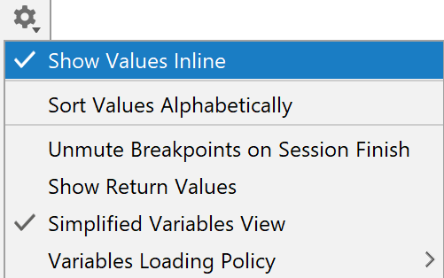 値をインラインで表示する Show values inline