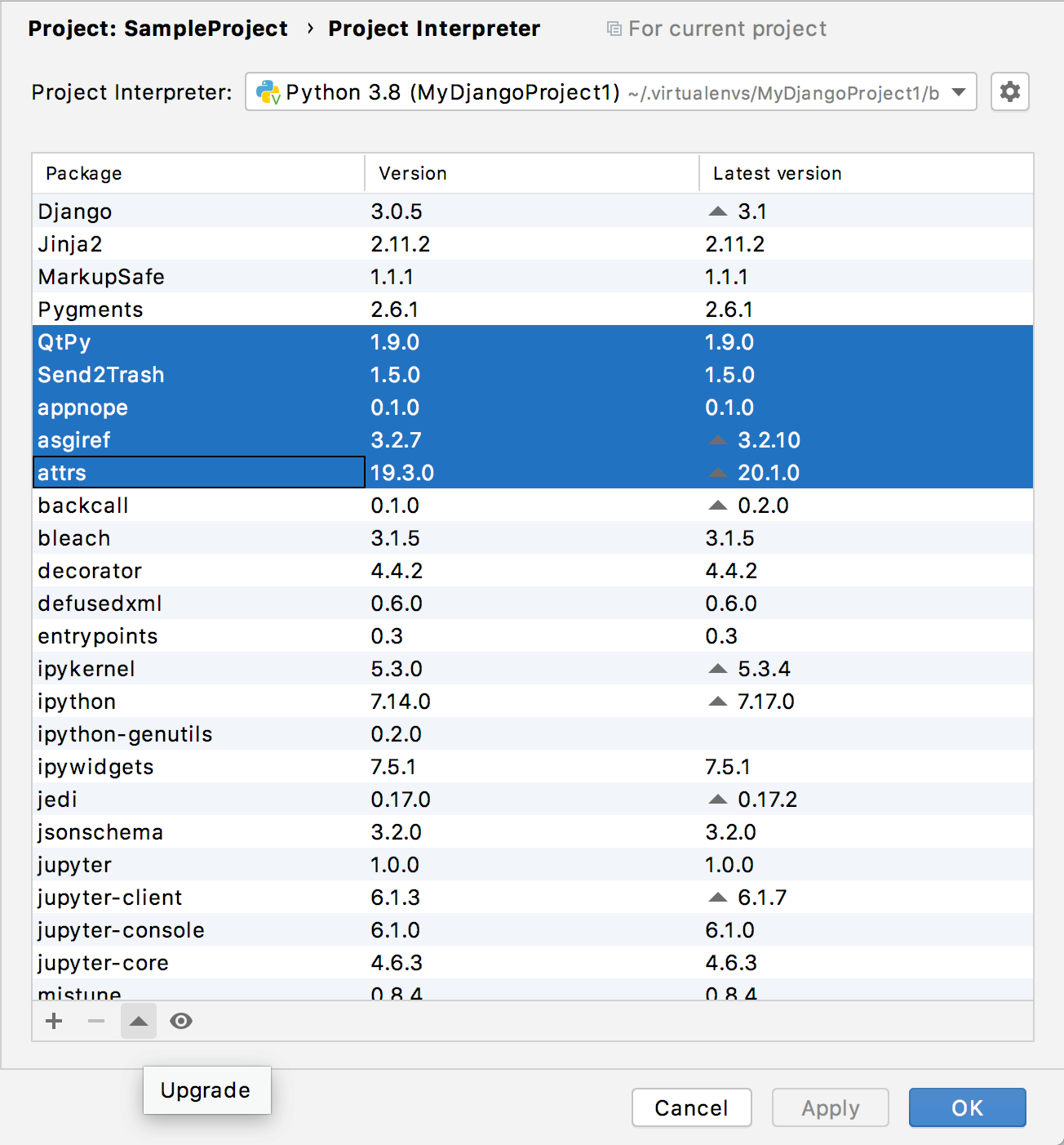 パッケージの管理 Managing packages