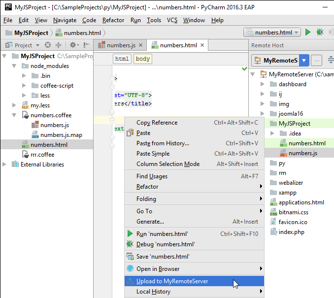 リモートサーバーにファイルをアップロードする Upload files to a remote server