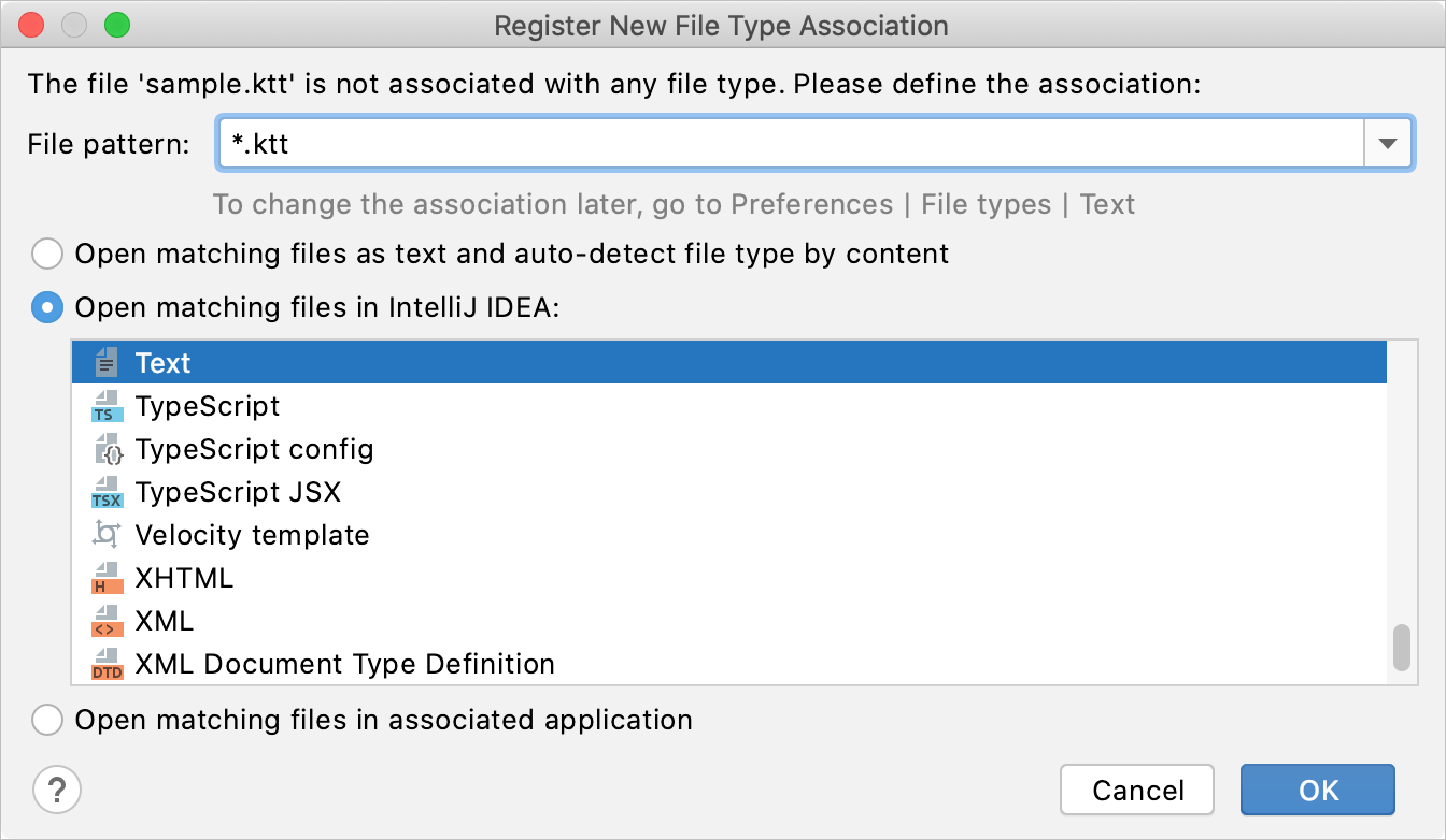 新しいファイルタイプを登録する Registering a new file type
