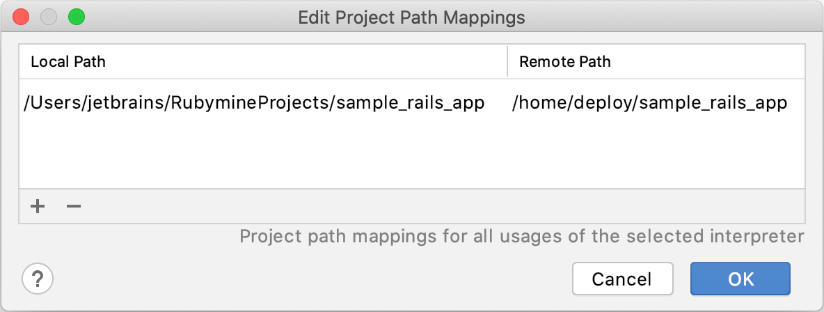 プロジェクトパスマッピングを編集する Edit project path mappings