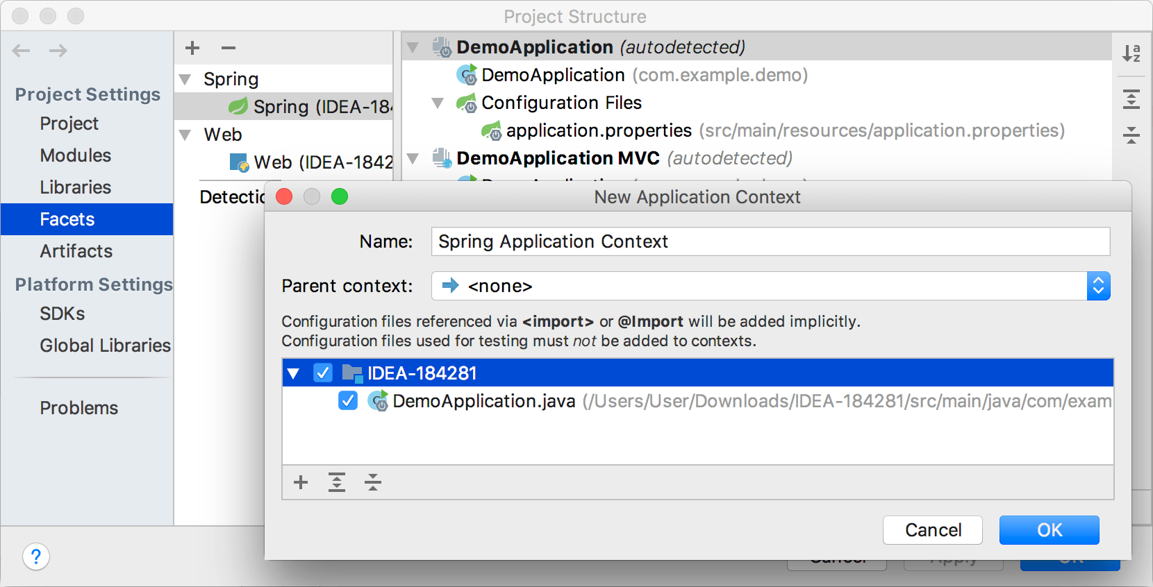 アプリケーションコンテキストの追加 Adding application context