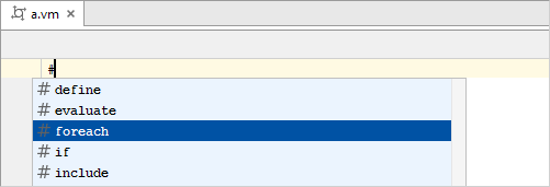 テンプレート言語変数の完成 Template language directives completion