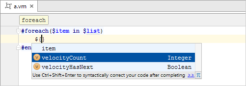テンプレート言語変数の完成 Template language variables completion