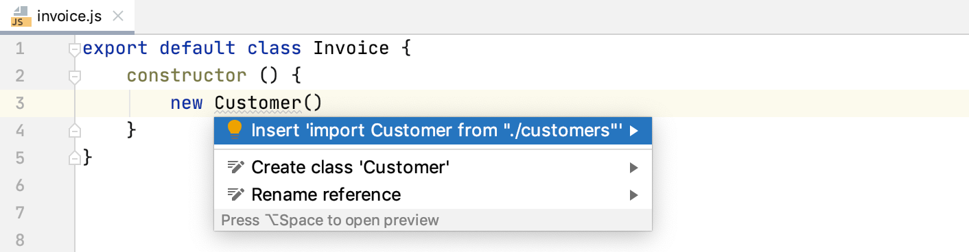 クイックフィックスによる自動インポート : 候補リスト Autoimport with quick-fix: suggestion list