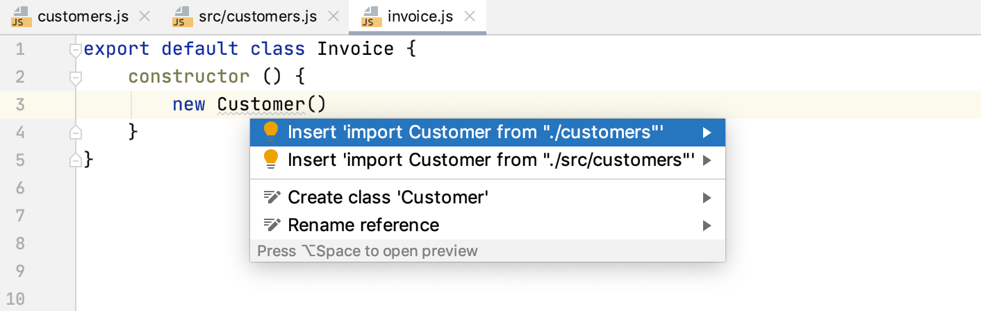 クイックフィックスによる自動インポート : 多肢選択 Autoimport with quick-fix: multiple choices