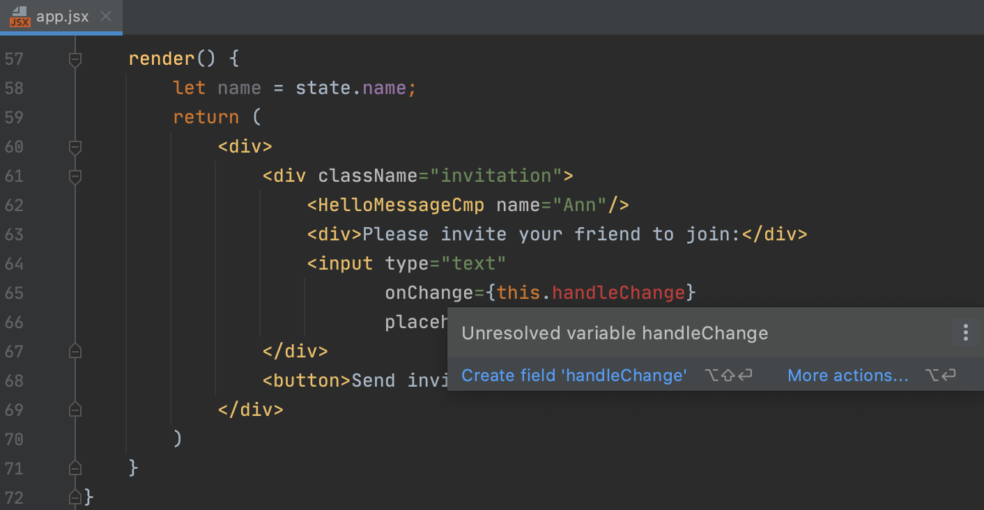 React アプリケーションの JavaSxript インスペクション JavaSxript inspections in React application