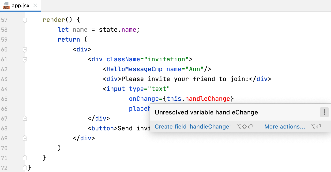 React アプリケーションの JavaSxript インスペクション JavaSxript inspections in React application