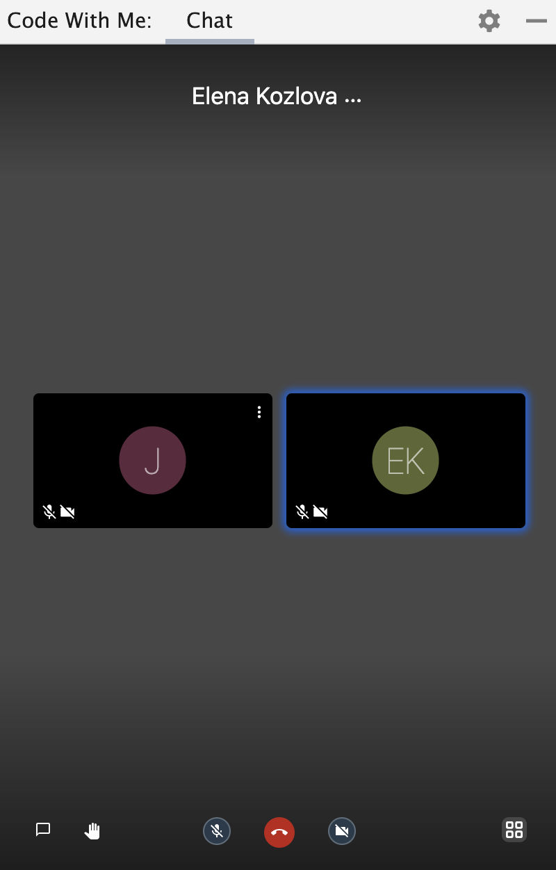 Code With Me ツールウィンドウ the Code With Me tool window