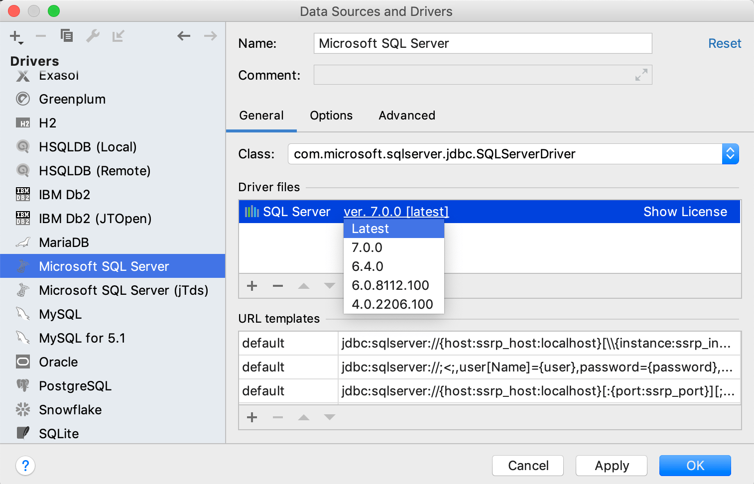 ドライバリストとドライバ設定 The Drivers list and driver settings