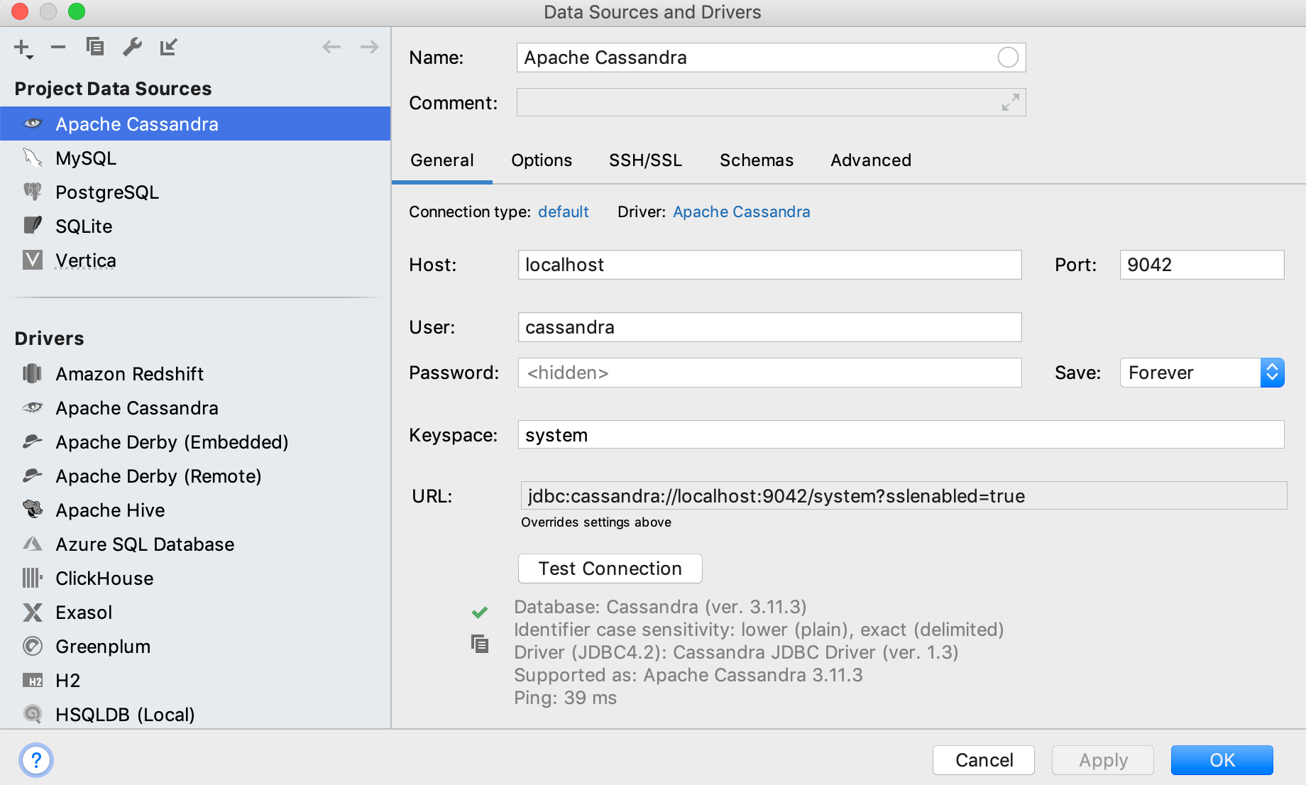 sslenabled オプションを JDBC URL に追加する Add the sslenabled option to the JDBC URL