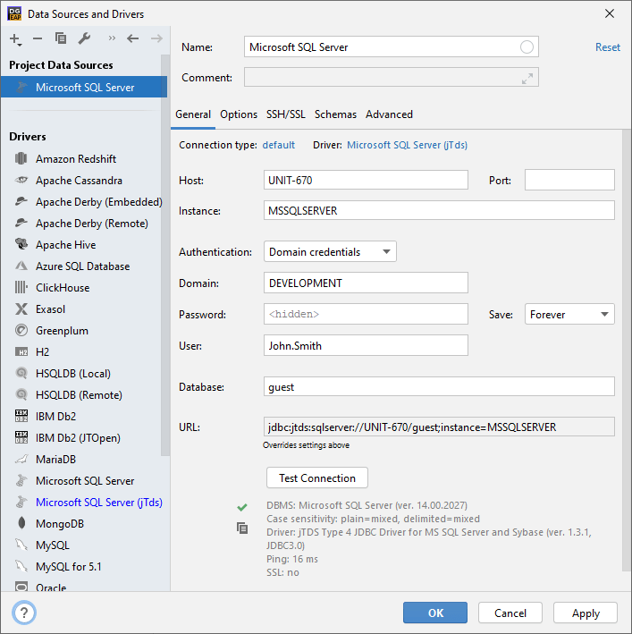 SQL Server 認証を使用して接続する Connect by using SQL Server authentication