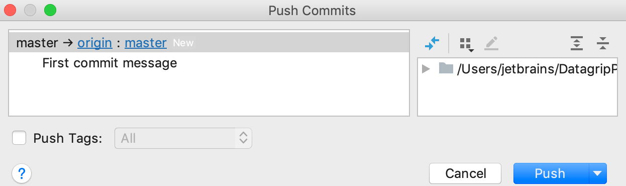 ローカルの変更をプッシュする Push local changes