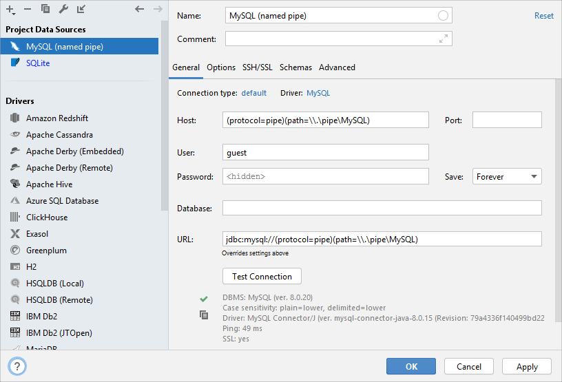 MySQL との統合 Integration with MySQL