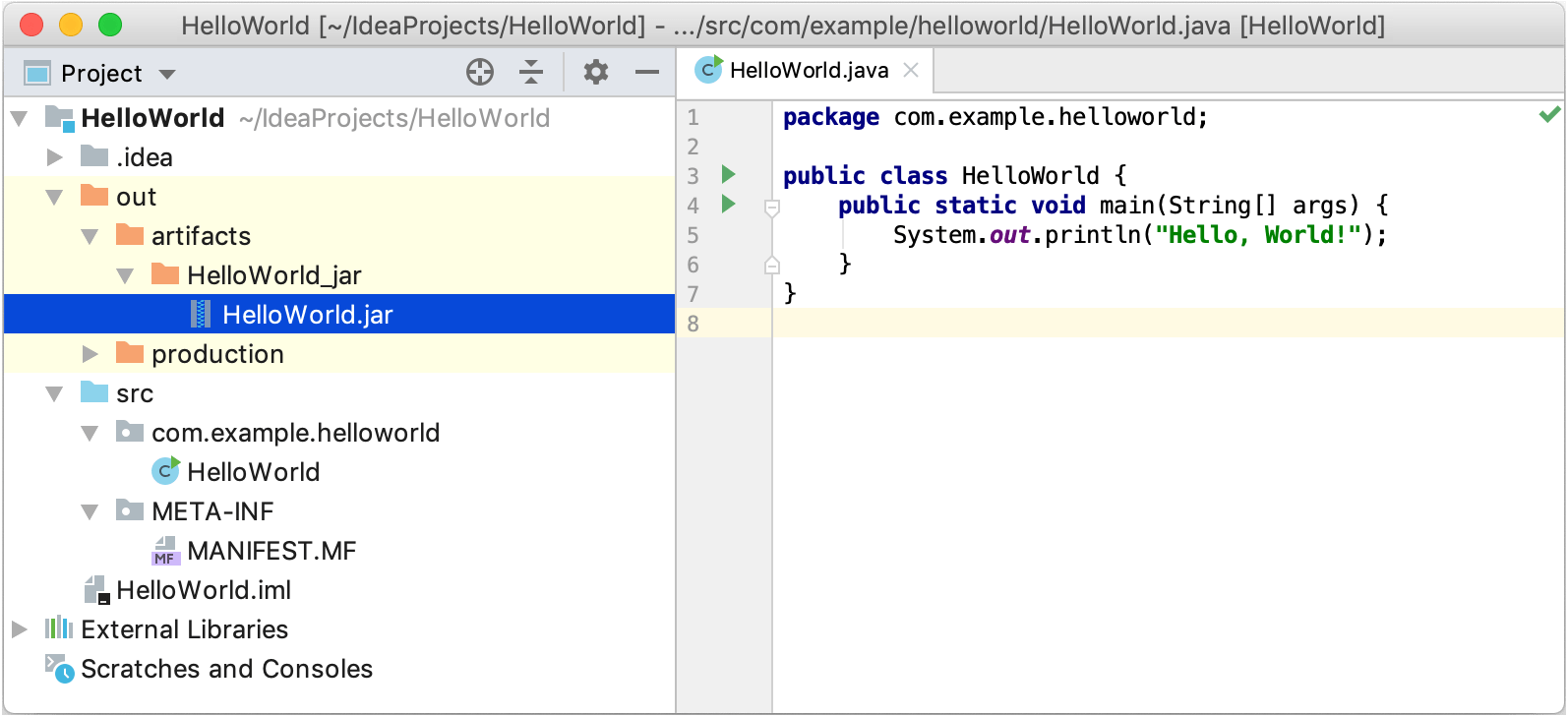 JAR アーティファクトが構築されました The JAR artifact is built