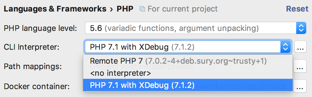 CLI インタープリターリスト CLI interpreters list