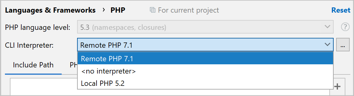 CLI インタープリターリスト the CLI Interpreters list