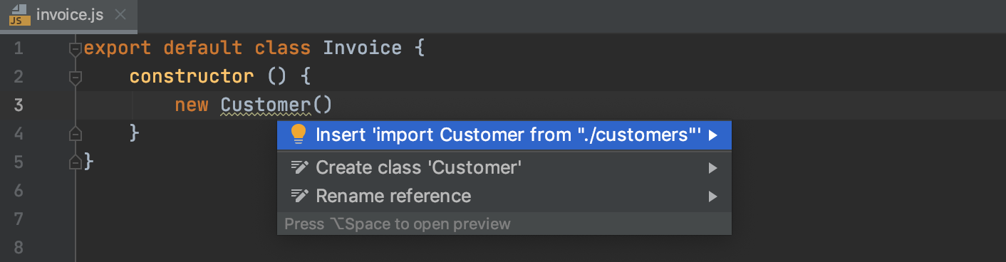 クイックフィックスによる自動インポート: 候補リスト Autoimport with quick-fix: suggestion list