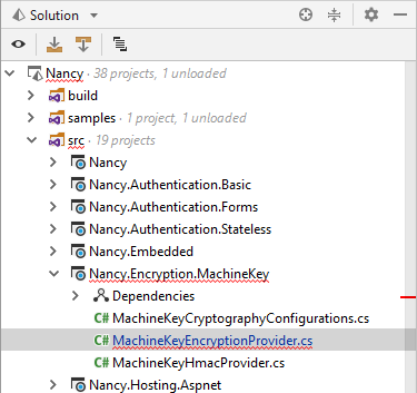 JetBrains Rider: ソリューションエクスプローラーでのエラーの強調表示 JetBrains Rider: error highlighting in the Solution Explorer