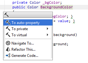 コンテキストアクションの自動プロパティ設定 To auto-property context action