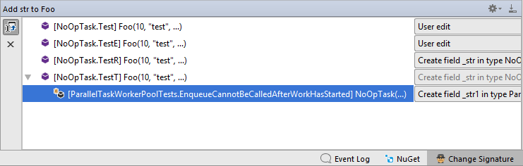 シグネチャーの変更 - コールダイアグラムを使用した呼び出しの更新 Change signature - updating calls with call diagram
