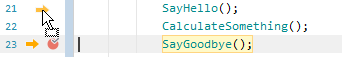 JetBrains Rider: 実行ポインタのドラッグ JetBrains Rider: Dragging the execution pointer